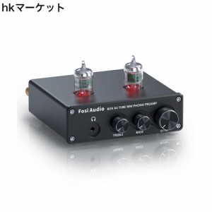 Fosi Audio BOX X4フォノプリアンプ＆ヘッドフォンアンプ JAN5654W真空管搭載 MMターンテーブル用蓄音機用プリアンプ レコードプレーヤー