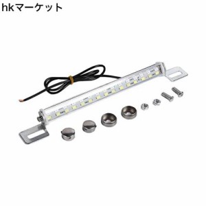 YOBIS ライセンスランプ 白赤 12Vリアフォグランプ 汎用 5630LED 白高輝度逆ランプ + 赤い LED ブレーキランプ ライセンスプレート光 バ