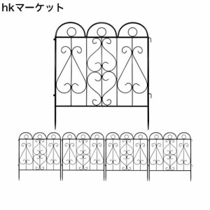 Rxakudedo 5枚組 アイアンフェンス ガーデンフェンス花壇 柵 フェンス・垣 フェンス 屋外 錬鉄スタイルの装飾ボーダー、5PCS フェンス 園