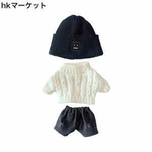 niannyyhouse 人形の服 20cm 着せ替え 帽子+セーター+半ズボン 3点セット ツイストセーター ぬいぐるみ 用 綿人形の服 人形ベビー服 (b1)