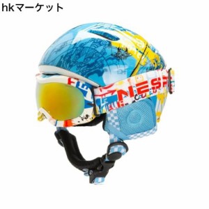 キッズスキーヘルメット、幼児キッズスキースノーボードスノースポーツヘルメット小型サイズ年齢2〜6歳