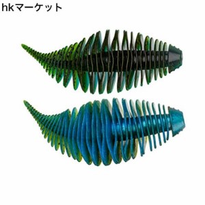 THKFISH ワーム ジグヘッド ワームケース ワーム バス 軟質プラスチックルアー釣りプラスチックワーム ルアー釣り 8色/110mm-5個