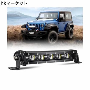 LEDライトバー 車 7インチ LED作業灯 30W 6500K 4000LM 6Dレンズライトカップ LEDワークライト 12V/24V 薄型LEDライトバー 車 オート/自