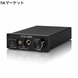 KGUSS K3 PRO USB DAC ヘッドホンアンプ 光 同軸 RCA 24Bit 192KHz DAコンバーター ＆ ヘッドホンアンプ 一体型 「ESS9018K2M」内蔵 ハイ