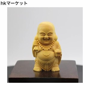 木彫り 仏像 七福神 布袋様 弥勒菩薩 柘植の木 コレクション ミニチュア仏像 風水グッズ 金運アップ お守り 笑い仏 弥勒仏 開運 祈願グッ