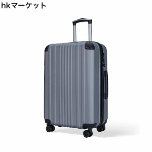 [Bargiotti] ABSスーツケース キャリーバッグ キャリーケース 大容量 超軽量 TSAロック ダブルキャスター 静音 旅行 ビジネス… (シルバ