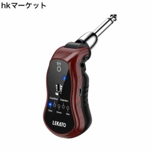 ギターヘッドフォンアンプ LEKATO ミニギターアンプ 充電式 ポケットギターアンプ Bluetooth 受信機付き クリーンコーラスオーバードライ