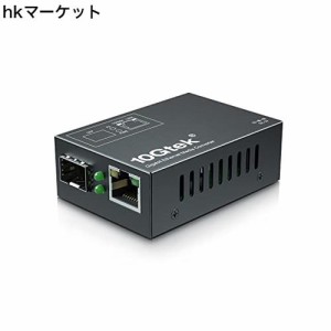 10Gtek ギガビット 光メディアコンバーター 小型 SFPスロット（光トランシーバーなし）