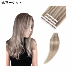 Paruks シールエクステ 50cm エクステ 人毛 ロング かつら ポイントウィッグ ストレート グラデーション イメージを変える ヘアカラー エ