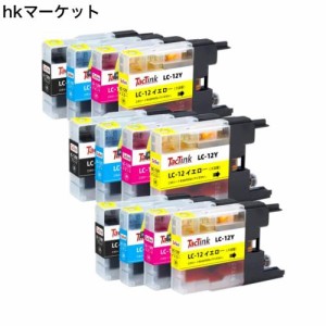 LC12 LC12-4pk ブラザー 純正互換インクカートリッジ LC12 4色/12本セット(3BK/3C/3M/3Y）大容量/残量表示/個別包装/対応機種：Brother M