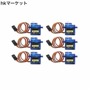 SG90 サーボモーター マイクロサーボ 9g ミニアナログギアマイクロサーボ9g 制御角度180° RC飛行機用 ロボット ヘリコプター カー用 6個