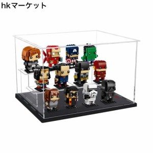 Duvinin フィギュアケース コレクションケース ディスプレイケース アクリル製 ストリングライト付き 三段ステージ 黒色台座