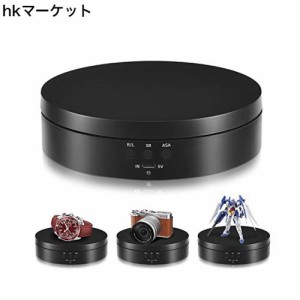 電動回転台 360度小型電動ターンテーブル L’QECTED 回転台 直径13.8CM 耐荷重3kg 方向角度調整可能低騒音電気回転 展示用/フィギュア/撮