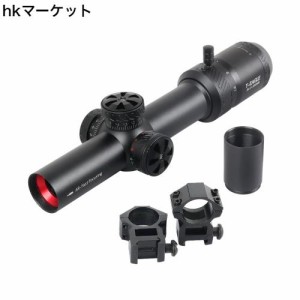 T-EAGLE ライフルスコープ R1.5-5x20IR 可変倍率 ショートスコープ 照準器 20mmハイマウントリング付属(BK)