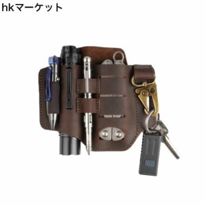 VIPERADE PJ16ベルト用レザーシース、ナイフ用ツールレザーシース、男性用ナイフレザーシース、レザーマン用マルチツールシース、キーホ