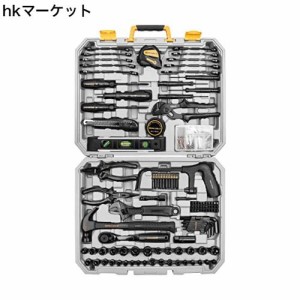 DEKO 218点組 工具セット ホームツールセット 家庭用 ツールセット 日曜大工 DIYセット 作業工具セット 家具の組み立て 住まいのメンテナ