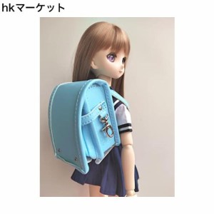 ドール用ランドセル3分4分通用制服鞄通学バッグスクールバッグ (ブルー)