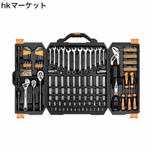 DEKO 192点組 工具セット ホームツールセット家庭用 日曜大工 DIYセット 作業工具セット 家具の組み立て 住まいのメンテナンス用 修理道