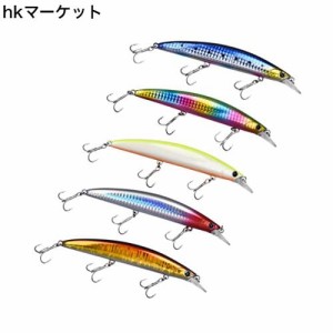 ColorGo ルアー フローティングミノー シーバス ヒラメ 青物 12g 17g 20g 25g スチールボール内蔵 重心移動 渓流 海釣り 遠投 5個セット 