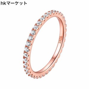 [ChicSilver] エタニティリング ピンクゴールド ジルコニア 指輪 レディース 人気 14号 細め アクセサリー