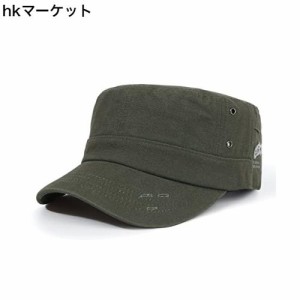 [Geyanuo] キャップ メンズ 帽子 ワークキャップ 100%コットン カジュアル アウトドア 釣り ゴルフ 登山 (アーミーグリーン)