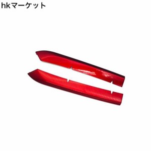 Kinotaka マツダ CX-3 DK系 専用設計 フロント グリル バンパー クロームメッキ ドレスアップ レッド カバー ガーニッシュ 2個セット レ