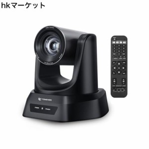 TONGVEO web会議カメラ 3倍光学ズーム 1080P 238万画素 60fps USB3.0 PTZ会議室カメラ 左右350°回転 114°広角 skype zoom Youtube face