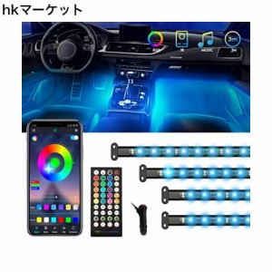 NOVSIGHT 車内 LEDテープライト 72LED 車イルミネーション 車内装飾用 防水 高輝度 RGB 8色切替 雰囲気ライト モードライト 星空 ランプ 