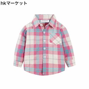 [LSMUDKINGDOM] フォーマルシャツ 男の子 キッズ 長袖 ワイシャツ ジュニア ピンク/ブルー 100