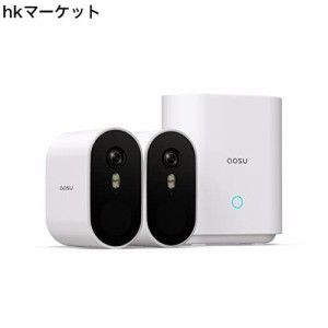 aosu 防犯カメラ 500万画素 監視カメラ 室内屋外兼用 IP66 防水防塵 ネットワークカメラ 166°広い視野角 双方向通話 声光威嚇 無線 9200