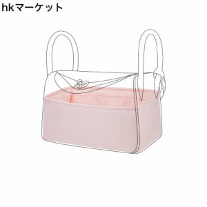 DGAZ バッグインナーバッグ インナーバッグ 高級シルク サテン トートバッグ用Lindy19/26/30Bags（ピンク、LD26）