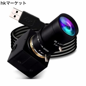 ELP 1080P Webカメラ 可変焦点レンズ ウェブカメラ 接写 高速 小型 USBカメラズーム 200万画素 望遠カメラ 2.8-12mm Web会議用ガンカメラ