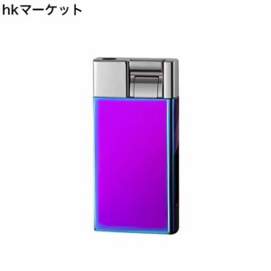 WDMART おしゃれ 防風 ガスライター メタル 充填式 ライター ブタン 注入式 ライター ターボ ジェット ライター レバー式点火スイッチ 残