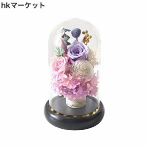 お供え プリザーブドフラワー 仏花 お悔やみ お供え花 生花 ローズ 薔薇 カラスドーム アレンジメント お盆 ペット お仏壇用 初盆 お彼岸