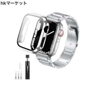 [ANYOI] 対応 Apple Watch バンド 44mm 保護ケース付き Apple Watch バンド ステンレス製 アップルウォッチ バンド 交換ベルト Apple Wat