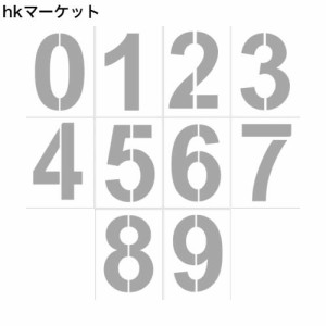 LIKENNY マーキングプレート 駐車場 番号 スプレー 吹き付けプレート 数字 ナンバー プレート 繰り返し使用 マーキング ライン 25cm （10