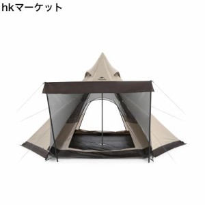 Naturehike公式ショップ ワンポールテント コットン ４シーズン 5-8人用 煙突穴付き スパイア テント ピラミッドテント ファミリーキャン