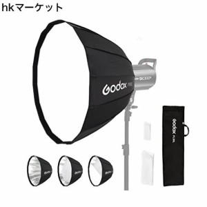 GODOX 120CM ソフトボックス 丸型 パラボリックソフトボックス 軽量型 16本のグラスファイバー骨 Bowensマウント 2つディフューザー 収納