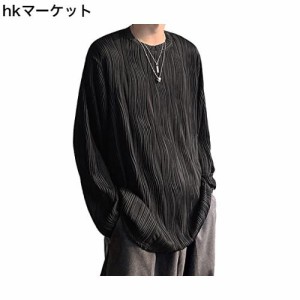 [foveitaa] 秋服 メンズ Tシャツ メンズ 長袖 ゆったり おおきい サイズ ビッグT 無地 人気 カジュアル ファッション 丸襟 柔らかい肌触