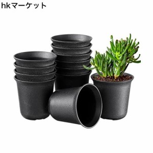 VANZACK プラ鉢 小 ミ二植木鉢 多肉植物 鉢 プラスチック ポット 植木鉢 プラスチック【 6.5cm 黒 12個セット 】