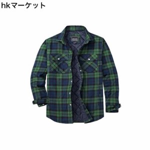 [KEFITEVD] ネルシャツ 長袖 メンズ 保温 防寒コート コットン 通勤 トラックジャケット 登山 カジュアルシャツ 大きいサイズ 作業着 秋