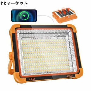 taruna 充電式投光器 150W LED投光器 作業灯 360LED リチウム電池15000mAh 高輝度 五つ点灯モード 無段階調光 ソーラー充電とUSB充電 薄