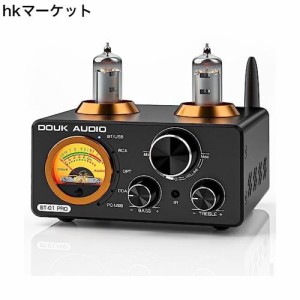 Douk Audio ST-01 PRO Bluetooth 5.0 パワーアンプ 6K4 真空管 アンプ 100W*2 USB DAC COAX/OPT VUメーター