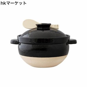 長谷製陶(Nagatani Seitou)【正規品】 長谷園 かまどさん 土鍋 ご飯 5合炊き 直火専用 日本製 (しゃもじ レシピ付き) 直径約26×高さ21,5