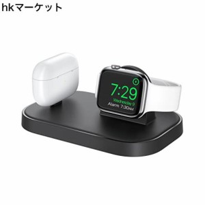 LVFAN Apple Watch/Airpods 充電器 2in1 アップルウォッチ 充電スタンド 急速充電 Airpods Pro 充電器 ワイヤレス充電器 軽量 置くだけ充