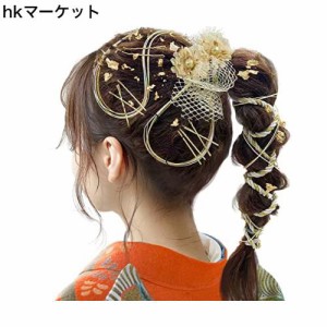 【JZOON 髪飾り】成人式 水引 金箔 銀箔 組紐 人気 ロープ ゴールド シルバー ヘアアクセサリー 前撮り 振袖 卒業式 結婚式 和装 袴 着物