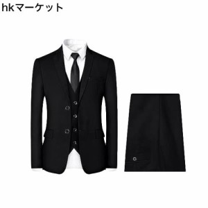 [YFFUSHI] スーツ メンズ メンズ セットアップ 上下セット スリーピーススーツ ビジネス 無地 2つボタン 1つボタン 着心地良い 礼服