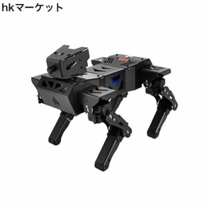 XiaoR GEEK バイオニック ロボット犬キット、12 DOF プログラム可能な金属 STEM 学習玩具、バイオニック ファン アクション、カメラ サー