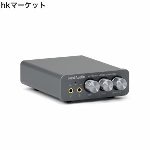 Fosi Audio K5 PRO DAC ヘッドフォンアンプ マイク対応 ミニ 小型 HiFi ステレオ デジタル USB DAC アンプ ゲーム用 USB-C/光/同軸入力 R