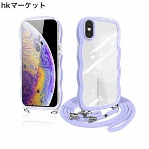 iPhone XS ケース ショルダー クリア iphoneX/XS スマホケース 透明 TPU カバー ストラップ付き 肩掛け 首掛け 紐付き 斜めがけ 創意 個